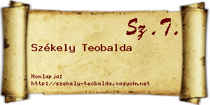 Székely Teobalda névjegykártya
